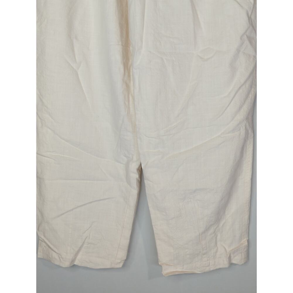 Urban Outfitters Ivory Cotton & Viscose Pleated Tapered Pants X SMALL NWT - Picture 4 of 9